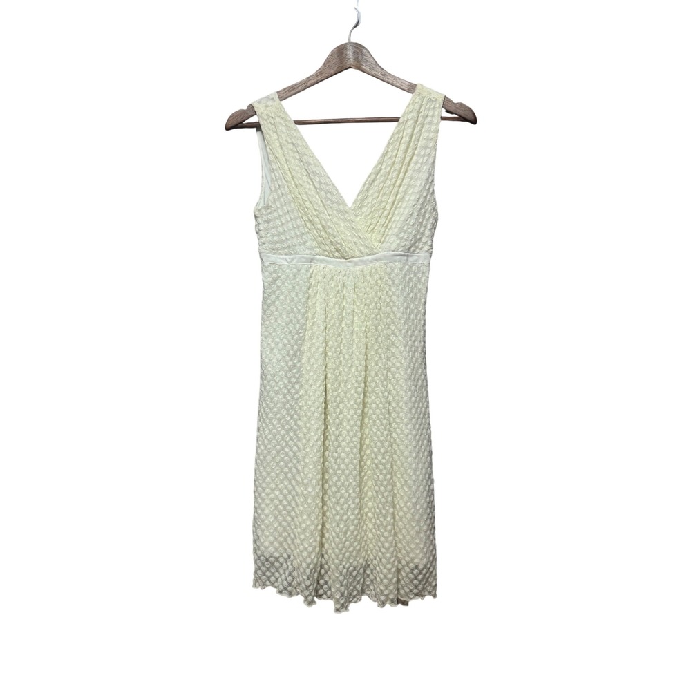 Charlotte Russe Lace Cocktail Dress Womens Small Cream Excellent Empire Waist